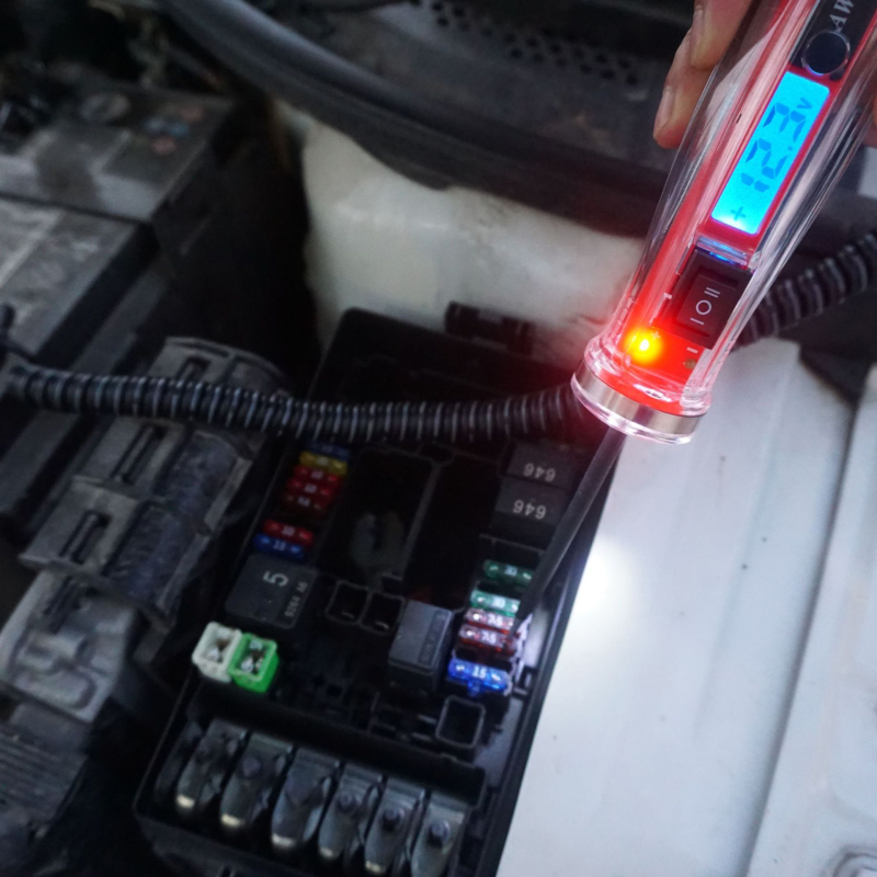 NS-822 tester napona s LCD zaslonom za automobile, alat za električne provjere auta, s zvučnim i svjetlosnim indikatorom