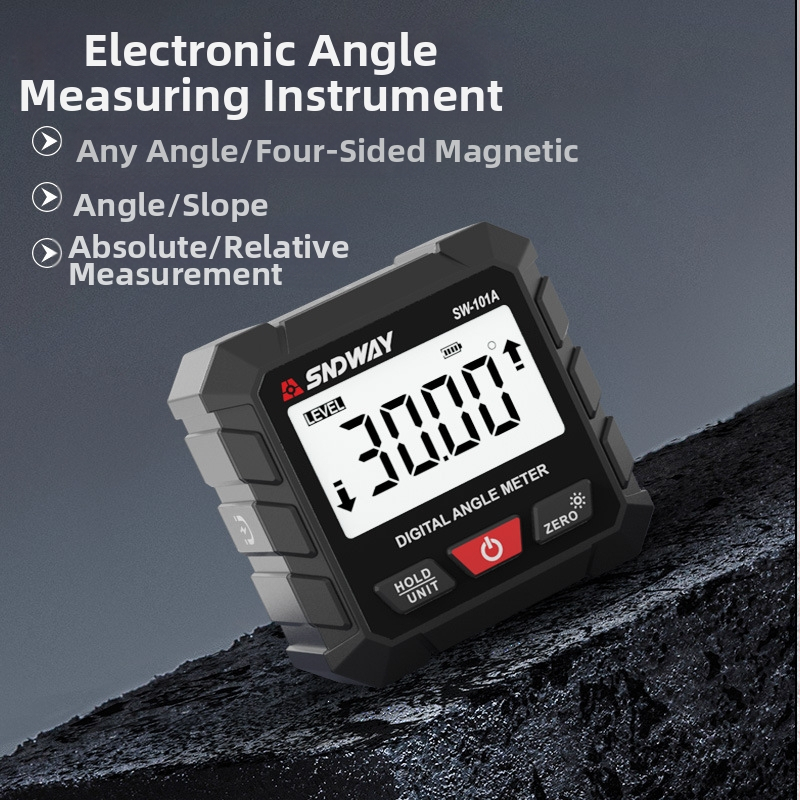 Shendawei SW101A цифров дисплей инклинометър-ъгломер, обхват 4×90°, електронен наклономер