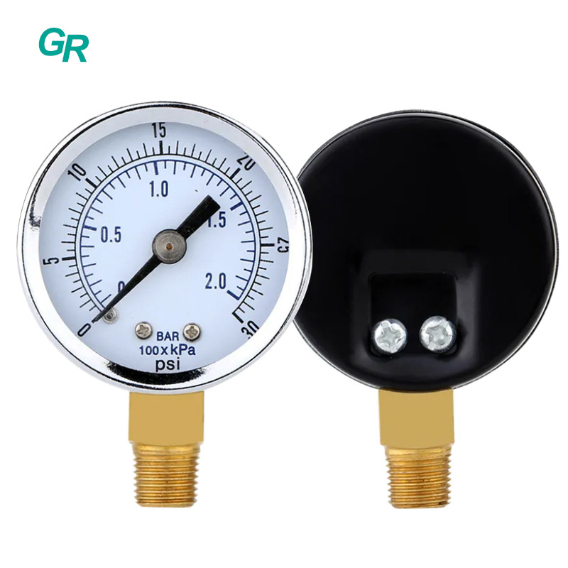 Preciziškas slėgio matuoklis su radialiniu jungtimi, diapazonas 0-0.2, tikslumas 2.5, aplinkos temperatūra -25 iki 55, modelis Y-40A