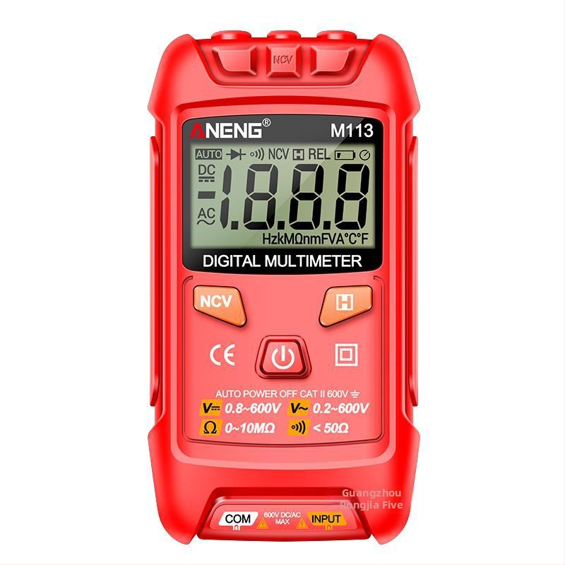 Digitálny multimetr pre elektriká – Automatický, Vysoká presnosť, Ochrana proti spáleniu, Prenosný (Značka: Sheng bangrong; FCC)