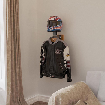 Σταντ κράνων μοτοσικλέτας από μασίφ ξύλο — Zhi guang, μοντέρνος μινιμαλισμός, Κατηγορία: σταντ κράνων