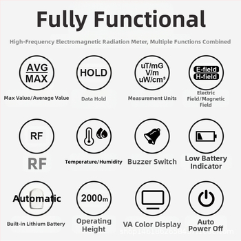 MESTEK EMF02R Електромагнитен детектор за високочестотни полета, домашна употреба, тегло 0,2 кг
