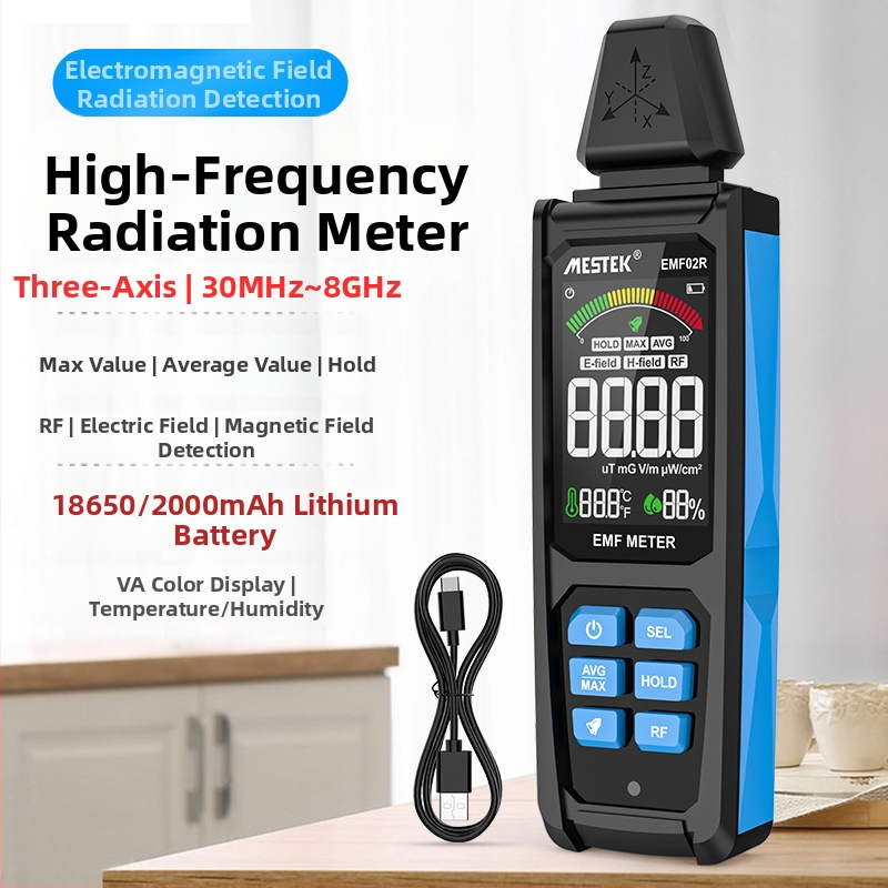 MESTEK EMF02R Електромагнитен детектор за високочестотни полета, домашна употреба, тегло 0,2 кг