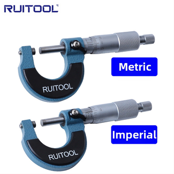 RUITOOL Εξωτερικό μικρόμετρο, 0-25 mm / 0-1 in, υψηλής ακρίβειας μηχανικό βιδωτό μικρόμετρο