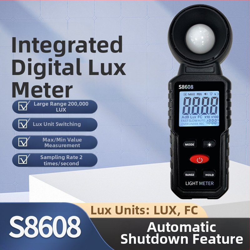 Μετρητής φωτισμού υψηλής ακρίβειας και μέτρησης φωτεινότητας | Μοντέλο S8608-ZX | Μάρκα Beautiful