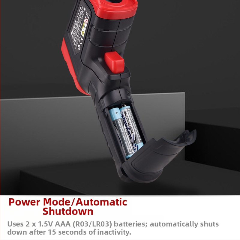 TA600A+ инфрачервен термометър, четирицифрен дисплей, време за реакция <500 с, батерия 2× AAA