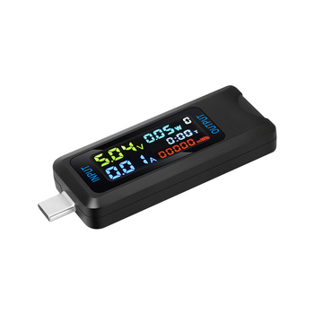USB feszültség- és áramerősségmérő digitális kijelzővel, kapacitásteszt és külső akkumulátor detektor (Bemeneti feszültség: 4.5–36 V; Környezeti hőmérséklet: 10–60 °C; Súly: 19.8 g)