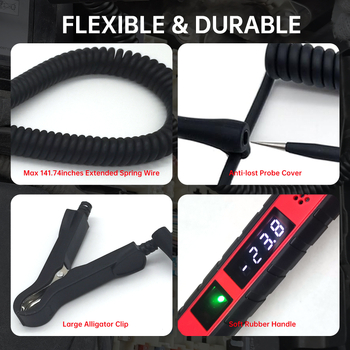 NS-870 ψηφιακός μετρητής τάσης αυτοκινήτου με LCD οθόνη, DC 4-75V