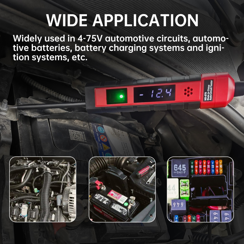 NS-870 ψηφιακός μετρητής τάσης αυτοκινήτου με LCD οθόνη, DC 4-75V
