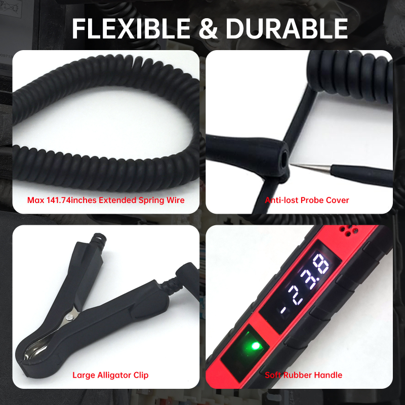 NS-870 ψηφιακός μετρητής τάσης αυτοκινήτου με LCD οθόνη, DC 4-75V