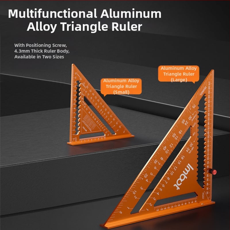 Imbot Алуминиева сплав Триъгълник за дървообработване, 45° – Висока прецизност, Многофункционален, Удебелен дизайн