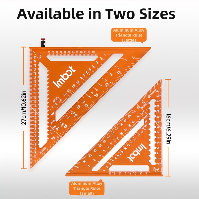 Imbot Алуминиева сплав Триъгълник за дървообработване, 45° – Висока прецизност, Многофункционален, Удебелен дизайн