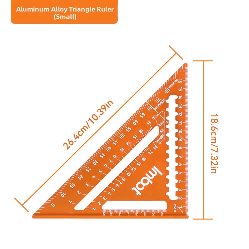 Imbot Алуминиева сплав Триъгълник за дървообработване, 45° – Висока прецизност, Многофункционален, Удебелен дизайн