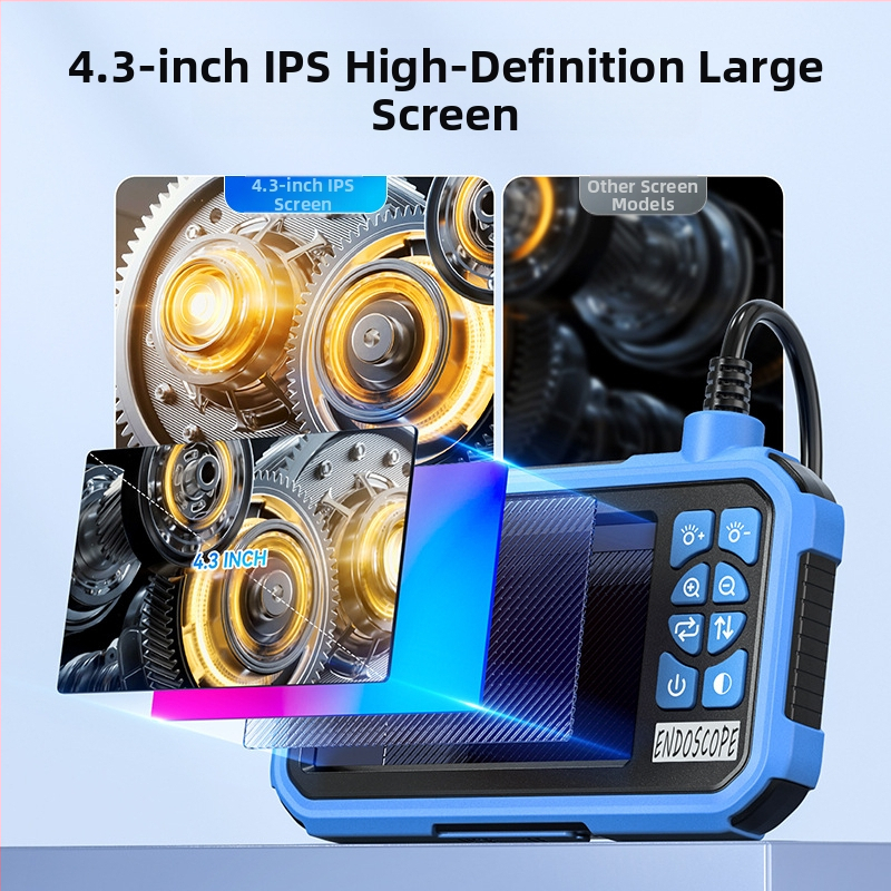 Ručni industrijski endoskop sa zaslonom, IP67 vodootporan, 1080p, promjer sonde 8,5 mm, model P008, LED rasvjeta 8