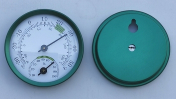 Указателен прибор за температура и влажност, диапазон -30 до 50°C, 0–100% RH, резолюция на температурата 1°C, резолюция на влажността 2%