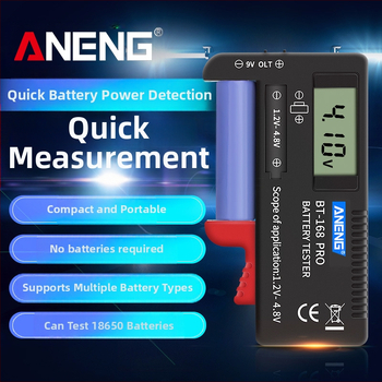 BT168D PRO Nešiojamas baterijų testeris 18650 ląstelėms su įtampos matavimu