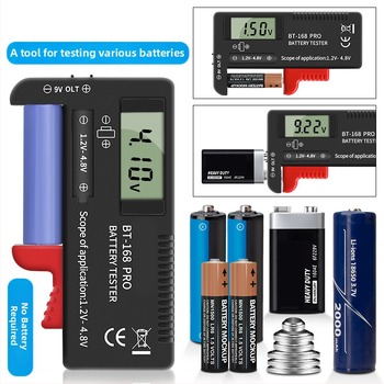 BT168D PRO Nešiojamas baterijų testeris 18650 ląstelėms su įtampos matavimu
