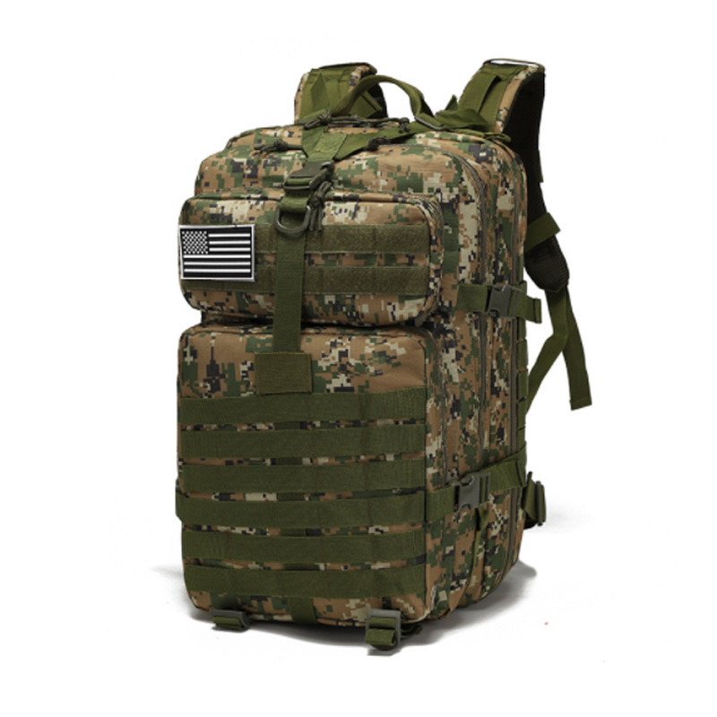 Тактическа камуфлажна раница за планински походи и каране на велосипед с мрежест джоб, модел Military bag, произход: Jinhua, Zhejiang; марка: Other