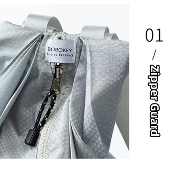 Unisex νάιλον αδιάβροχο σακίδιο για ταξίδια, χωρητικότητας 20–35 λίτρων, κατάλληλο για 14 ιντσών φορητό, επένδυση PU, καμπύλες ιμάντες ώμου, γεωμετρικό μοτίβο