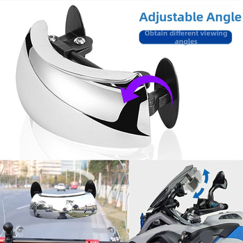 Motocikla bezceļa atpakaļskata spogulis, 180° platleņķis, kvadrātveida forma, ABS, Modelis 863