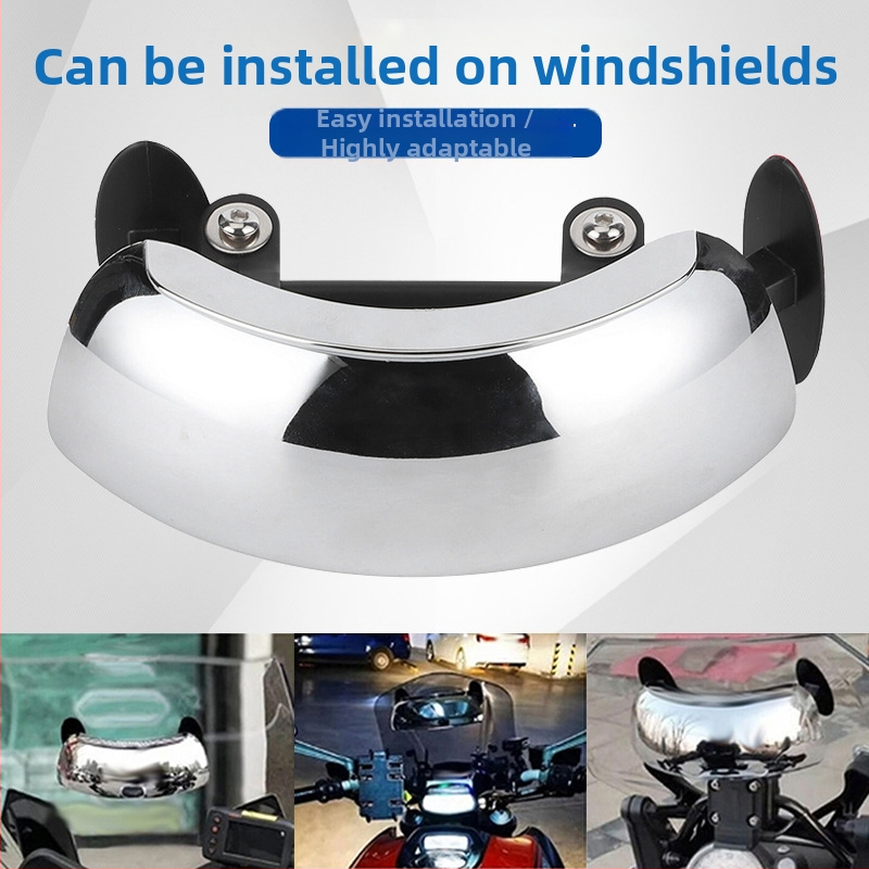 Огледало за обратно виждане на мотоциклет за офроуд, 180° широкоъгълно, квадратно, ABS, модел 863