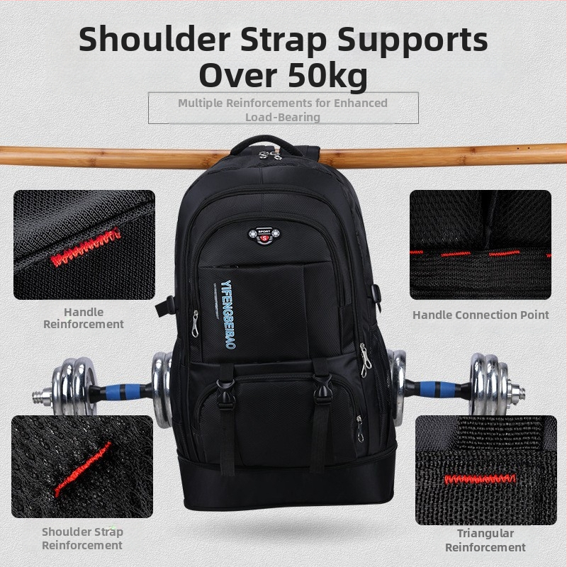 Oxford auduma pārgājiena mugursoma, elpojoša, samazina slodzi un muguras aizsardzība, ar izliektām plecu siksnām