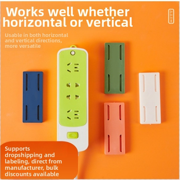 Öntapadós falra szerelhető aljzat tartó, lyukasztás nélkül, műanyag, japán stílus