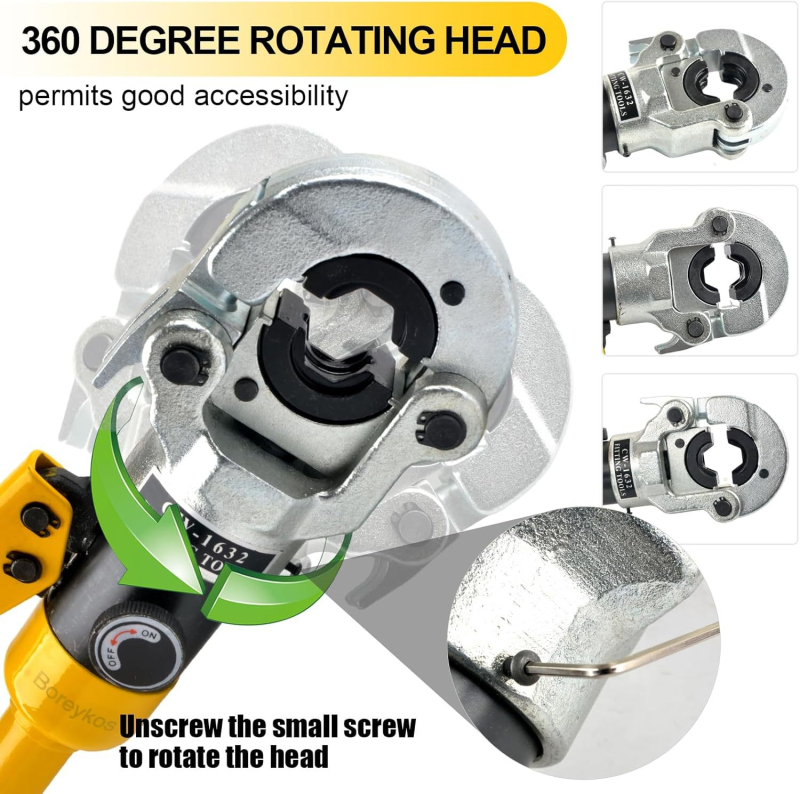 Aikool Хидравличен инструмент за кримпване на медни тръби, четков мотор, миниатюрен мотор, напрежение под 36V