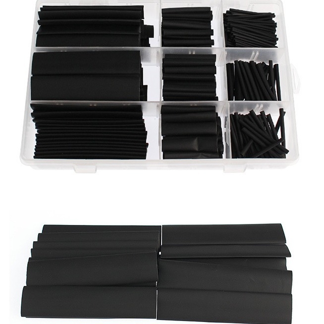 Термоусадителни тръби комплект, 2:1, 328 бр., силикон, UL сертифициран, -55°C до 125°C