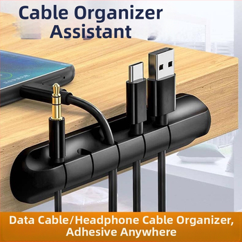 Asztali kábel rendező - öntapadó, PP anyag, kreatív stílus (Megjelenés éve: 2020; Tárolási helyszínek: asztal, hálószoba, nappali)