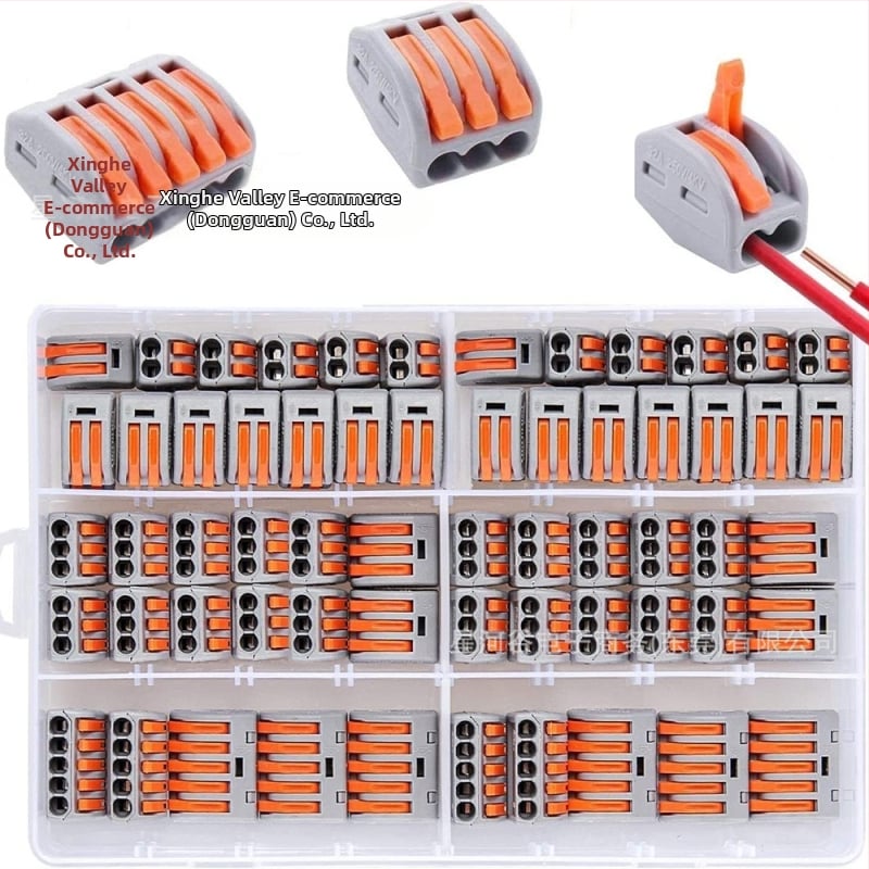 Crimp terminal blokų rinkinys, 60 vnt, Konektorių serija, PE dangtis, greitasis jungtis