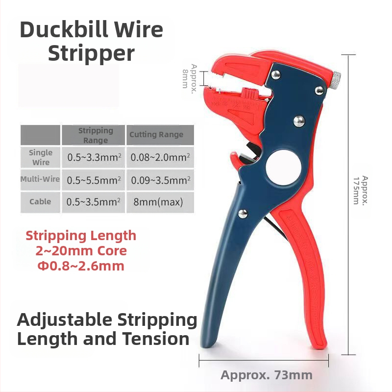 Viacúčelové odizolovacie kliešte na vodiče – zobák orla, hmotnosť 0,21
