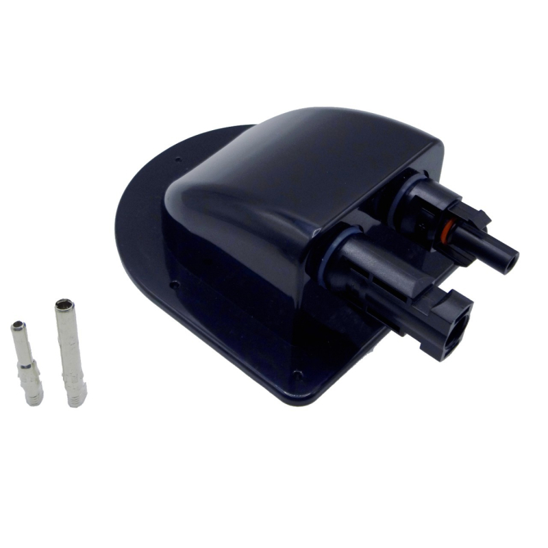 ABS vandeniui atspari saulės jungčių dėžutė, dviejų angų, RV stogo jungiamoji dėžutė