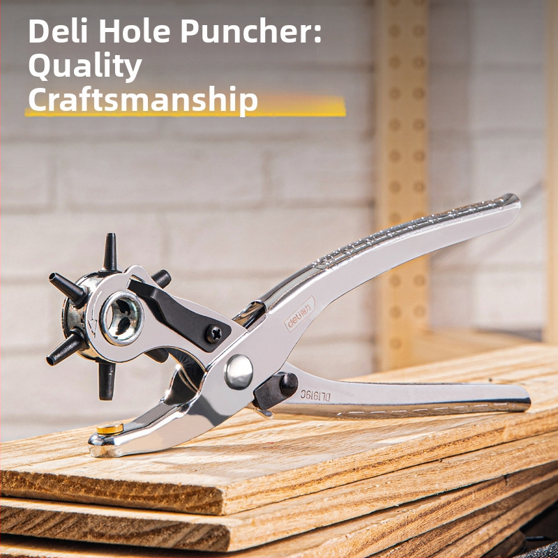 Deli Пробивни клещи за колани и кожени каишки за часовници – модел 1, неръждаема стомана