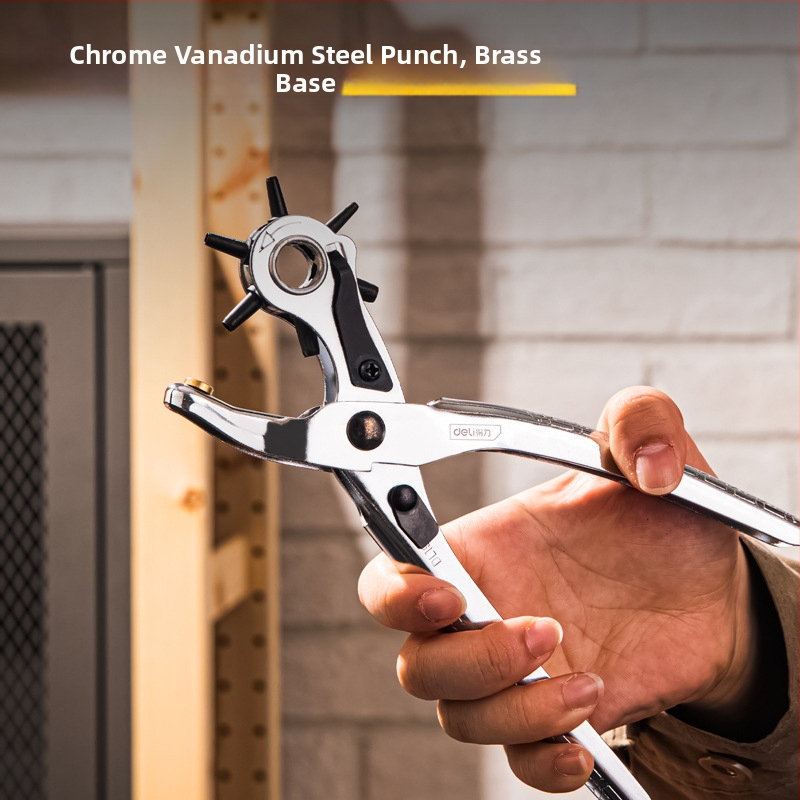 Deli Пробивни клещи за колани и кожени каишки за часовници – модел 1, неръждаема стомана