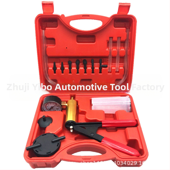 Ръчна вакуум помпа за смяна на спирачна течност, модел YB-112, диапазон 0–30 inHg (0–760 mmHg), точност: прецизност, тегло 0,9 кг.