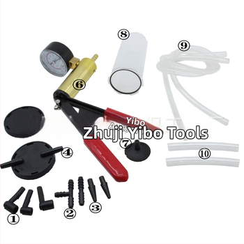 Ръчна вакуум помпа за смяна на спирачна течност, модел YB-112, диапазон 0–30 inHg (0–760 mmHg), точност: прецизност, тегло 0,9 кг.