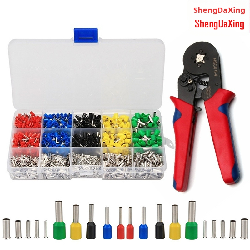 Saint-Daxing automobiļu vadu krimpēšanas komplekts, 1640 termināļi, vada diapazons 0,25–6 mm