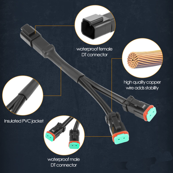 Универсален разпределител за кабели DT DTP, адаптер и удължителен комплект, конектор за LED осветление | Марка YT | Модел 00260 | Мед