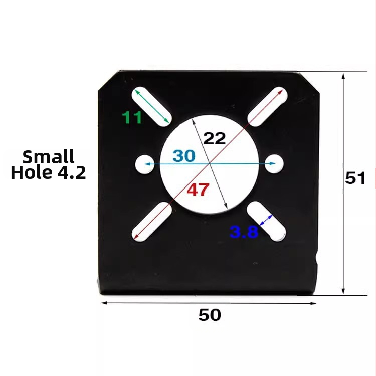 DGCANDA Монтажна скоба за мотори 895/755/775/795, серия 750/850/855/875/895, за стъпкови мотори 28/35/42, с много отвори за монтаж