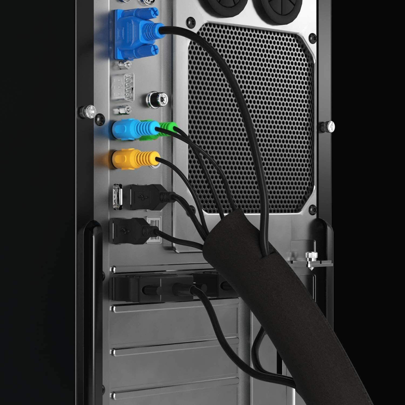 Калъф за кабели от дивинг материал с цип, за кабели TV и компютър, температурна устойчивост 40-120°C, SGS сертифициран