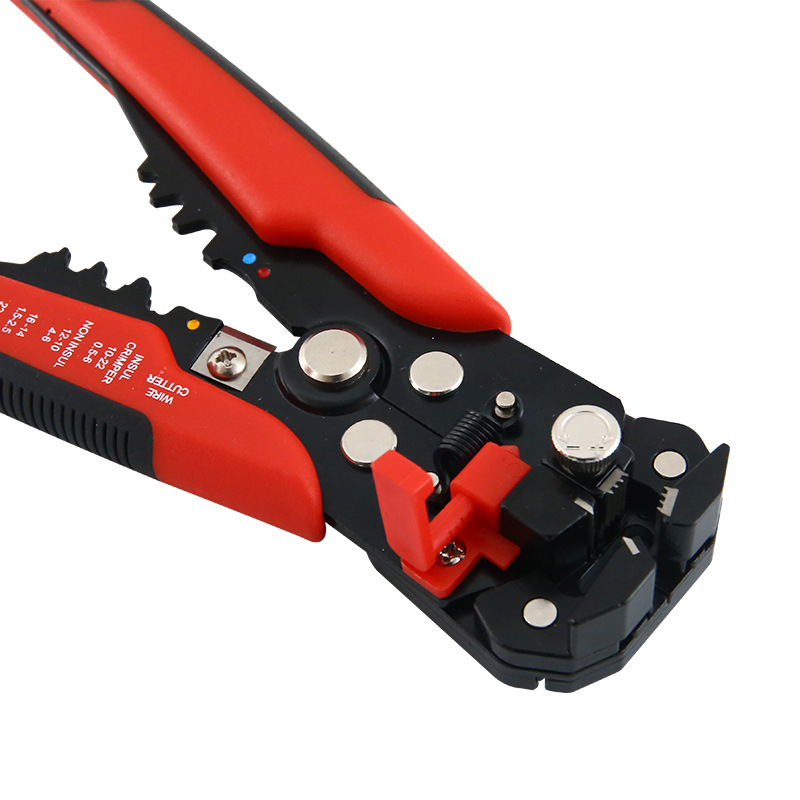 Клещи za обелване на кабели, автоматични, за електротехници, марка New Extension, високовъглеродна стомана, 0.305 кг, дължина на дръжката 153 мм