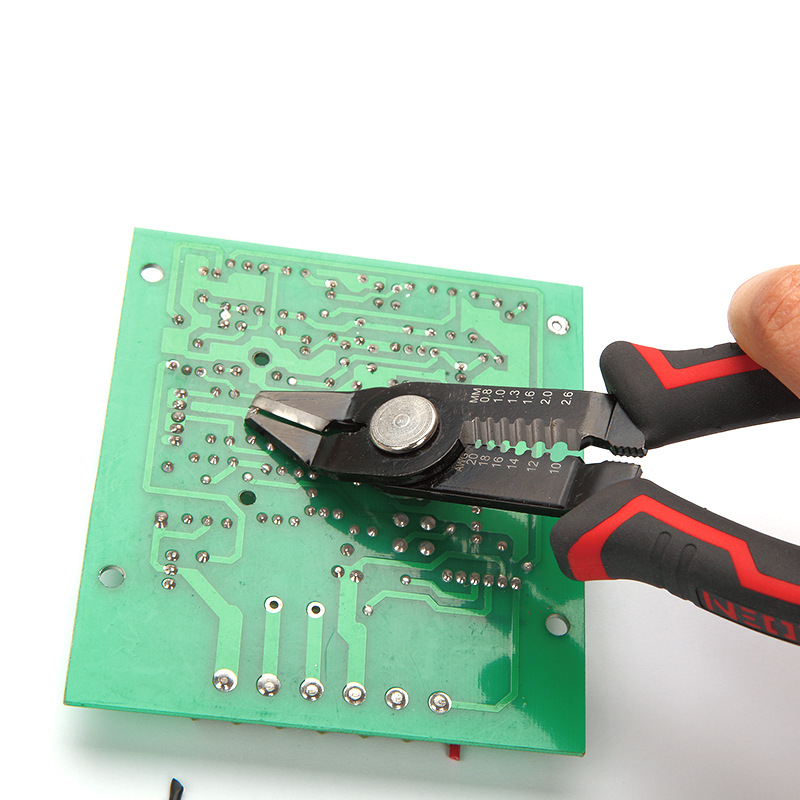 NEOTOP Две в едно диагонални клещи за обелване и рязане на кабели, 50# стомана, тегло 0.2 кг, ръчен инструмент