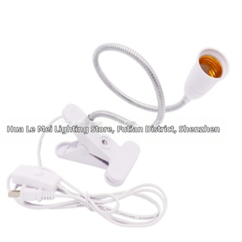 E27 LED lempos laikiklis su žarnos įtvaru – ugniai atsparus, 220V, srovė 220A, 80°C, modelis Hose clamp lamp holder