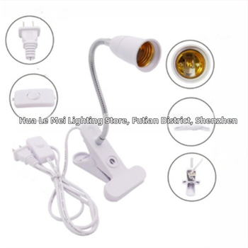 E27 LED lempos laikiklis su žarnos įtvaru – ugniai atsparus, 220V, srovė 220A, 80°C, modelis Hose clamp lamp holder