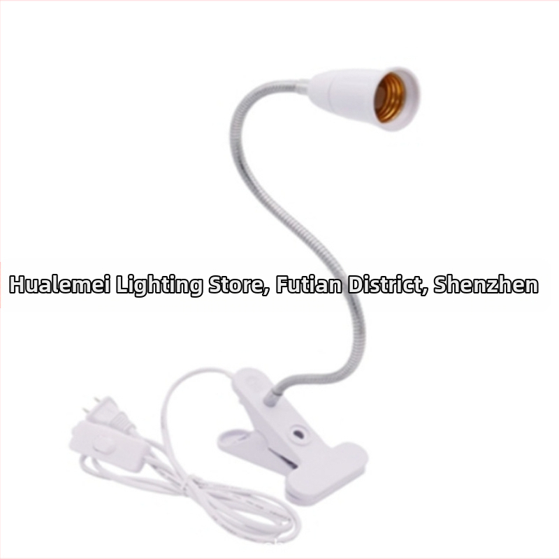 E27 LED lempos laikiklis su žarnos įtvaru – ugniai atsparus, 220V, srovė 220A, 80°C, modelis Hose clamp lamp holder