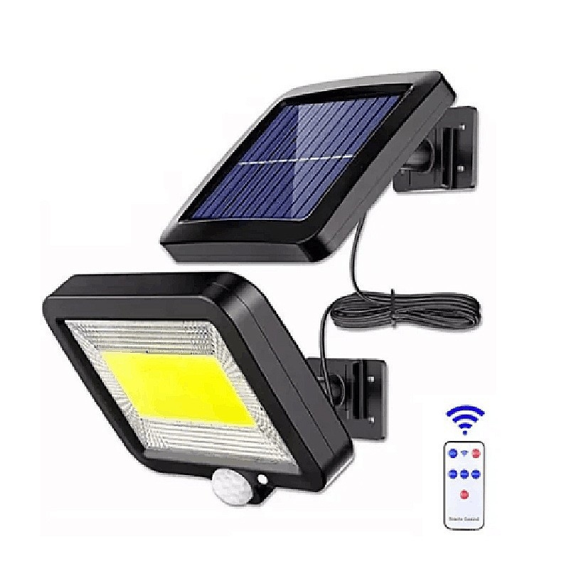 56 LED solarni podijeljeni zidni svjetiljak s senzorom pokreta, vanjska COB svjetiljka za dvorište i vrt, vodootporna