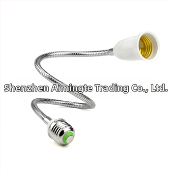 E27 pasukamas lempos laikiklis su žarnos išplėtimo laidu, PC ugniai atsparus korpusas, 85-265V, 2A