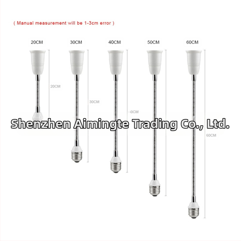 Е27 въртящ се държател за лампа с маркуч за удължение, PC огнеупорен корпус, 85-265V, 2A