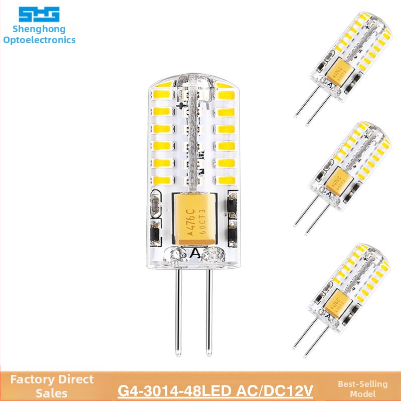 Λάμπα LED G4, 12V AC/DC, 3014-48LED, 360° δέσμη, ρυθμιζόμενος φωτισμός, IP55